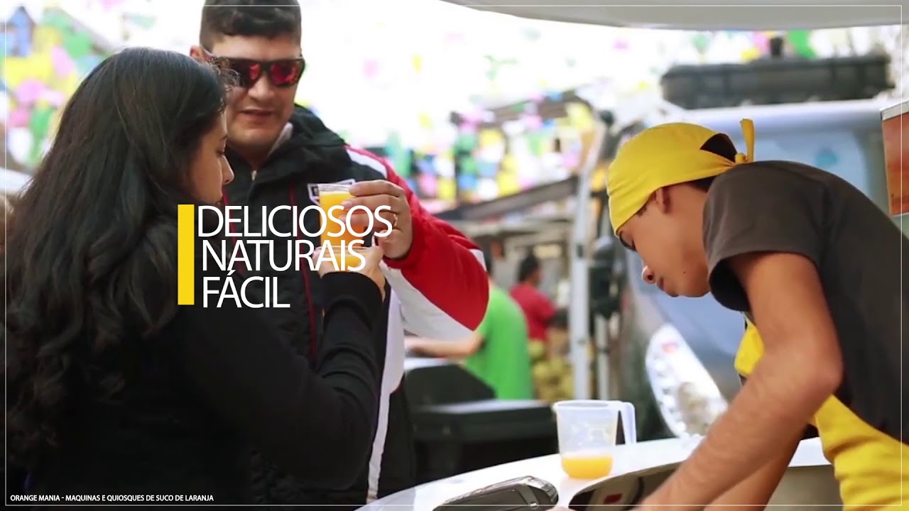 Orange Mania -  Máquinas e quiosques 100% fabricados no Brasil.