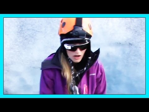 Google glass on a glacier