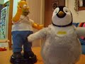 Homer simpson dances with Happy feet mumble