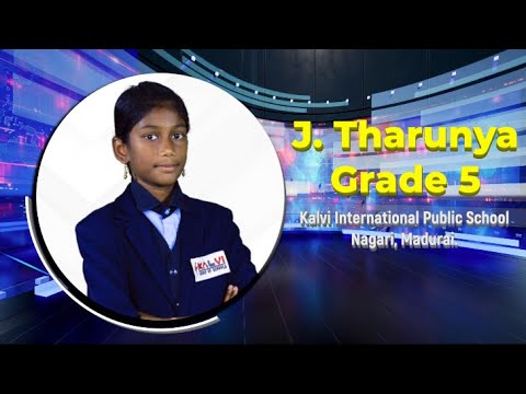 Kalvi Talks | Season 4 | J. Tharunya - Grade 5 | Studying martial arts is good for mind and health
