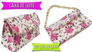 Bolsa Feita com Caixinha de Leite
