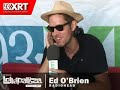 marty lennartz and ed o'brien from radiohead sit down backstage at lollapalooza for the only interview from the band all weekend!