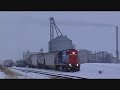 Grand Trunk Locomotive Switches Train Cars at Ethanol Plant