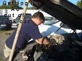 My oldest son working on car