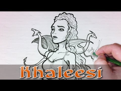 how to draw khaleesi