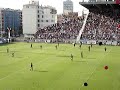 in october 2006, tana umaga joined toulon rugby club for 3 months.
he arrived from wellington only 3 days before this first match. with a 24 hours jet lag on his legs. and he will score the winning try in a strnog madness noise (viewable on another video). 
this is just the players entering on the field, and the toulon fans shout, the local 