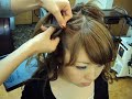 １０分でできる編み込みパーティーヘアー