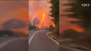 “אנשים ברחו בשיירות”: אלפים פונו בשריפת הענק בהרי ירושלים