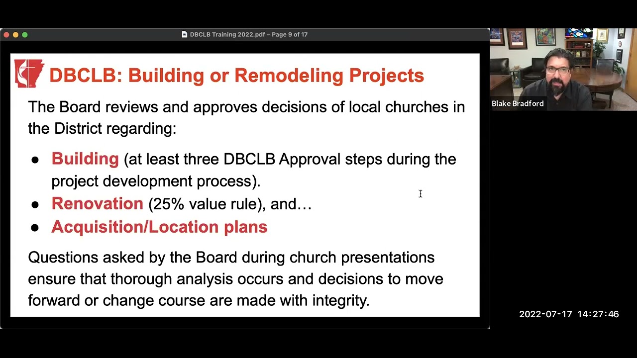 District Board of Church and Location