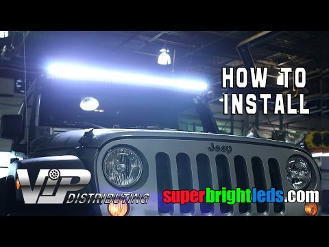 50″ LED Light Bar Installed on a Jeep.