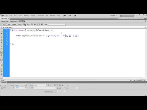 how to define two dimensional array in jquery