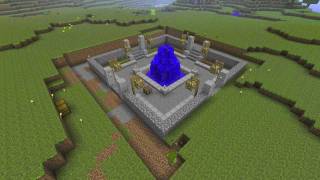 Minecraft Time Lapse - Town Part 1 (Fountain)