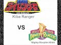 Henshin Comparisson: Kiba Ranger Vs Mighty Morphin White
