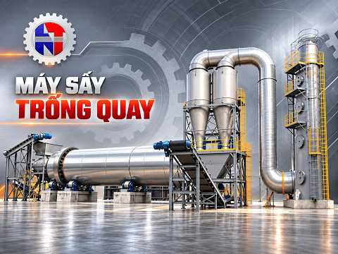 Máy Sấy Trống Quay Công Nghiệp Tự Động | Ngọc Thành