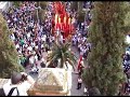 domingo de ramos con la hermandad de la borriquita antes de entrar en el paseo de santa fe con la banda de la salud de huelva