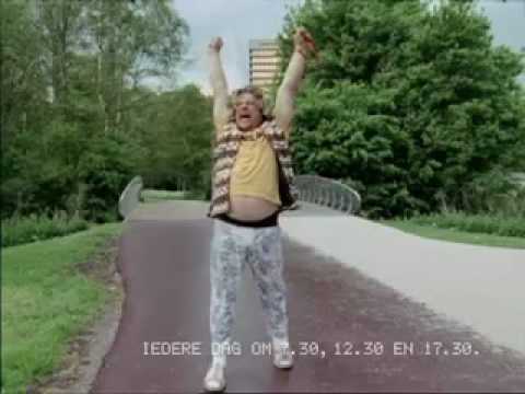 Hilarious Dutch commercial. A dude is listening football on his radio while he's walking the dog...