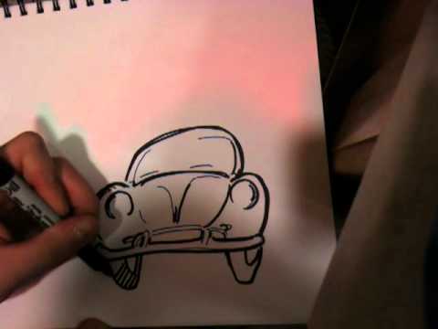 how to draw vw bug
