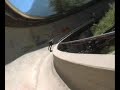 Inline skating downhill in bobrun Inline skating downhill in bobrun