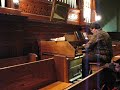 Pelland Organ Co. Eric warming up the organ for tuning Pelland Organ Co. Eric warming up the organ for tuning