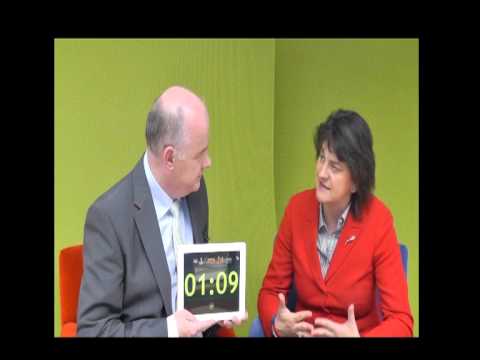 Minister Arlene Foster, DETI, takes the 60 second challenge with Omagh Enterprise Company