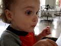 Grayson having a high tea while saying 