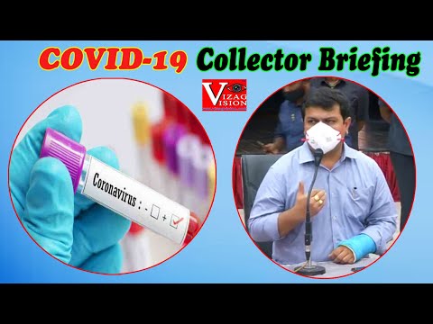 District Collector V Vinaychand Press Briefing on COVID-19 at VUDA Arena in Visakhapatnam,Vizagvision