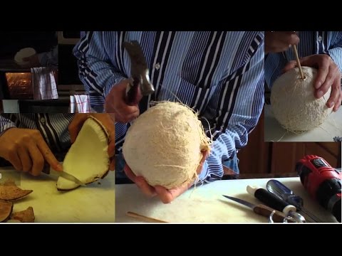 how to drain juice from a coconut