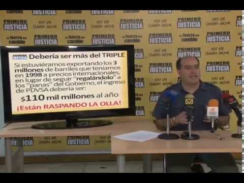  Julio Borges: PDVSA debería aportar al país más de 100 mil millones de dólares al año.