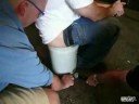 Guy sits on 1000 firecrackers