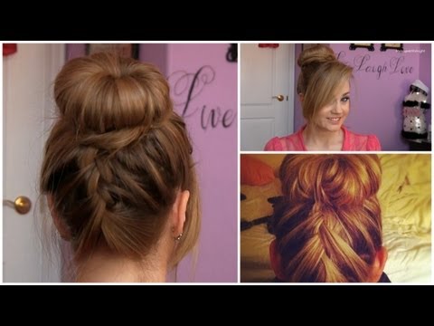 upside down french braid - Don't forget to subscribe! http://www.youtube.com/subscription_center?add_user=makeupatmidnight This unique variation of the very popular sock bun hairstyle ...