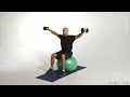 Stability Ball 2 Arm Lat Raises Stability Ball 2 Arm Lat Raises