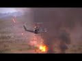 concert of machine-gun carry on helicopter