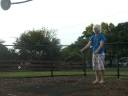 Scottie falling off swing thing