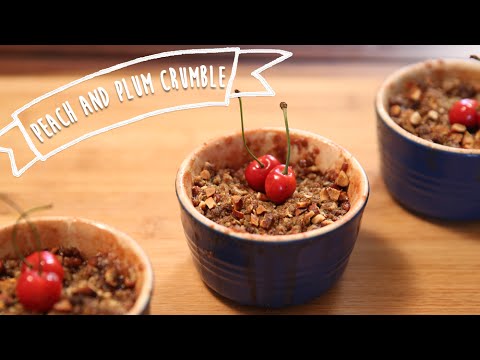 Peach & Plum Crumble | Easy Breakfast / Dessert Recipe | Kiddie’s Corner With Anushruti