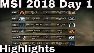 MSI 2018 Highlights Day 1 ALL GAMES | Mid Season Invitational 2018 Group Stage Highlights