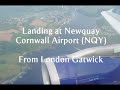 Landing at Newquay Airport, British Airways Airbus A319