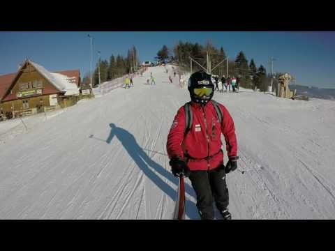Видео катания на горных лыжах в Щавнице