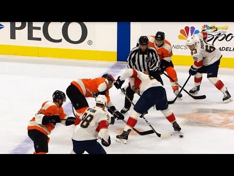 Video: Filppula credited with goal after Bjugstad wins draw clean into empty net
