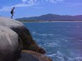Pulando da pedra em Florian�polis