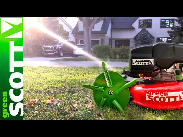 Lawnmower AERATION WHEEL! Genius... in Lawnmowers & Leaf Blowers in Edmonton