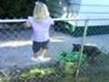Faith Climbing a fence