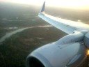 Continental airlines 737 landing CLE-Iah