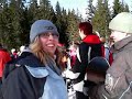 Snowboarden auf der Steinplatte