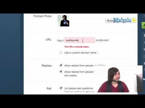 how to change tumblr url