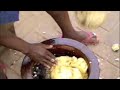 pounding Fufu in Ghana