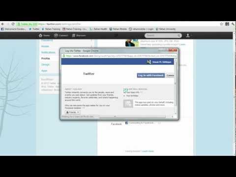 how to connect twitter with facebook