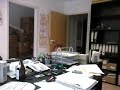 working very hard at the office