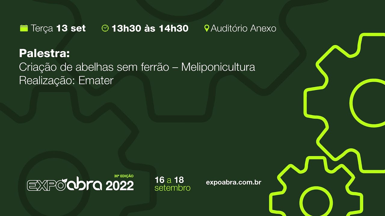 Palestra: Criação de abelhas sem ferrão – Meliponicultura.