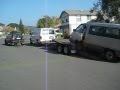 1986 VW TDI Towing A Toyota van on to the trailer