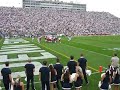 after a 76 yard touchdown run by a.j. wallace, the student section at beaver stadium goes nuts to zombie nation.